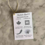 Oreiller en duvet huttérite canadien | Skylark+Owl Linen Co. 