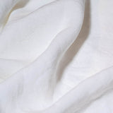 Close up of Linen Pillowcases in White