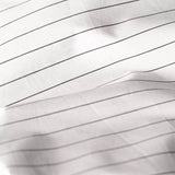 Close up of Charcoal Stripe Essential Collection Percale Duvet Cover and Pillowcase Set