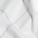 Close up of Essential Collection Percale Sheet Set in Light Grey Frame