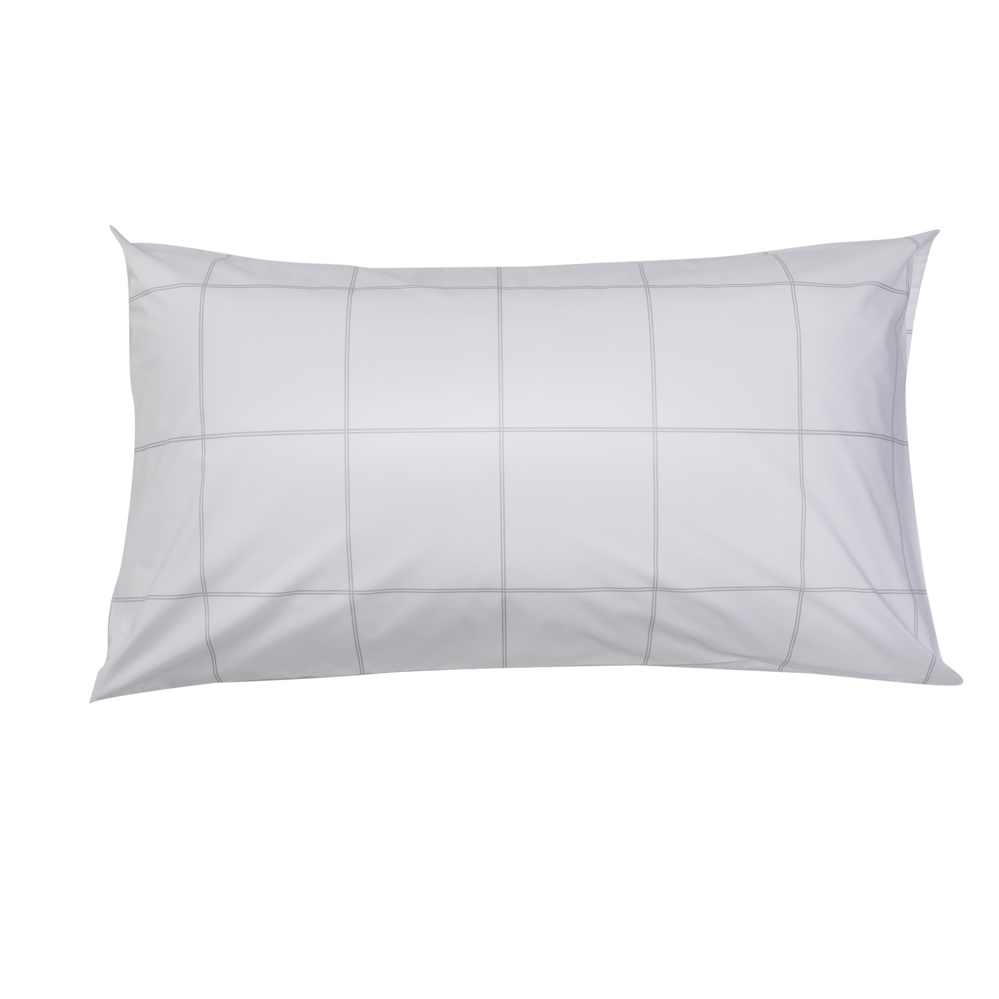 Pillow with Essential Collection Percale Pillowcase in Light Grey Frame